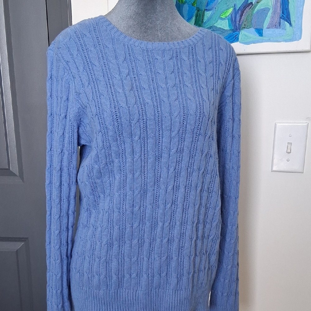 St. John's Bay Sky Blue Cable Knit Sweater